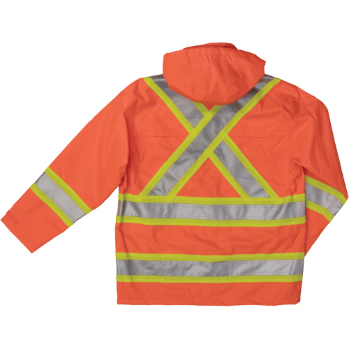 Ripstop Safety Rain Jacket, Polyester, 2X-Large, High Visibility Orange Nia-Chem Ltd.