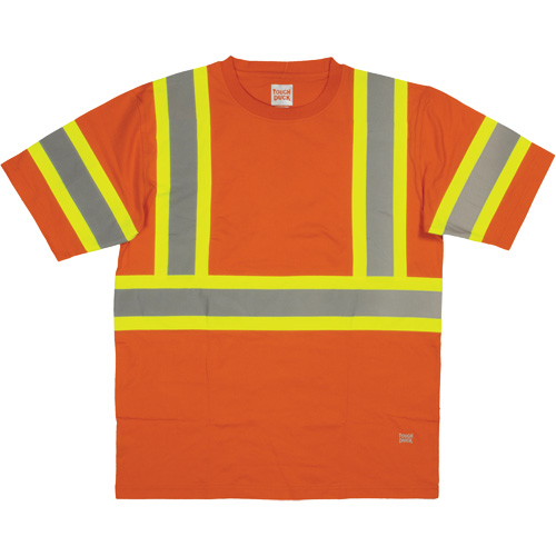 Short Sleeve Safety T-Shirt, Cotton, X-Small, High Visibility Orange Nia-Chem Ltd.