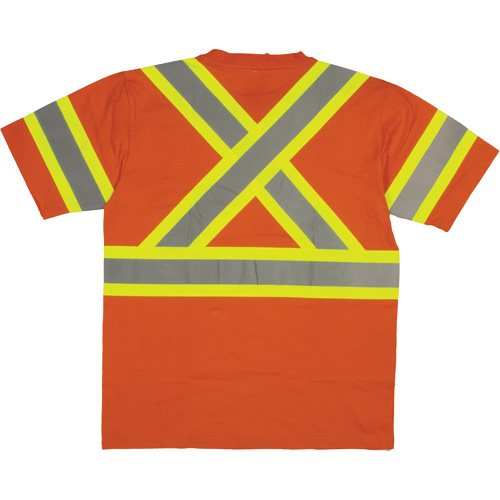 Short Sleeve Safety T-Shirt, Cotton, X-Small, High Visibility Orange Nia-Chem Ltd.