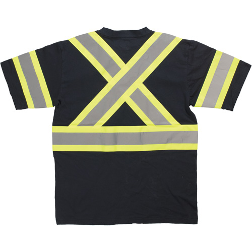 Short Sleeve Safety T-Shirt, Cotton, X-Small, Black Nia-Chem Ltd.