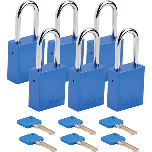 Lockout Padlock, Safety Padlock, Keyed Alike, Aluminum, 1-1/2" Width Nia-Chem Ltd.
