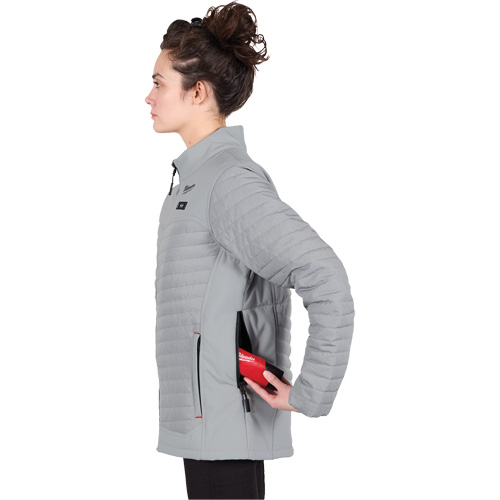Manteau chauffant M12 Axis avec pile, Femmes, 2T-Grand, Gris Nia-Chem Ltd.
