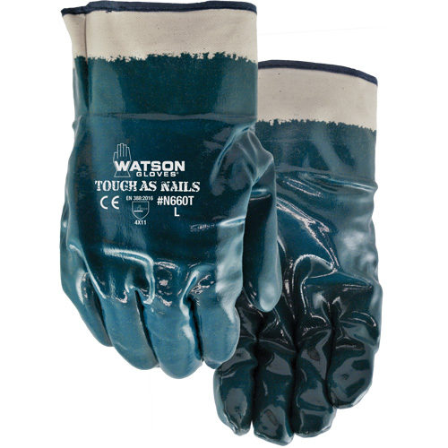 Gants r&eacute;sistants aux produits chimiques Tough-As-Nails, Taille T-Grand, Coton/Nitrile Nia-Chem Ltd.
