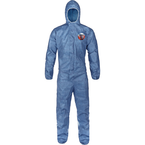Hooded Coveralls, Large, Blue, MicroMax&reg; VP Nia-Chem Ltd.