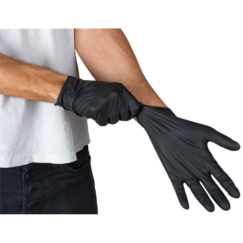 Emballages de gants jetables pour machine distributrice, Petit, Nitrile, 5 mils, Sans poudre, Noir, Classe 2 Nia-Chem Ltd.