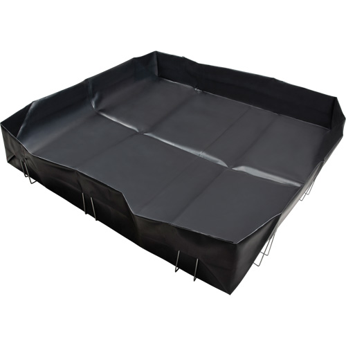 Berme &agrave; support en fil m&eacute;tallique, Capacit&eacute; 479 gal. US, 8' la x 10' lo x 12" h, Support en L Nia-Chem Ltd.