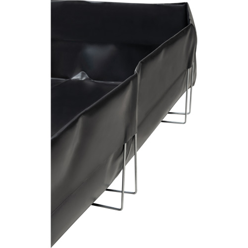 Berme &agrave; support en fil m&eacute;tallique, Capacit&eacute; 479 gal. US, 8' la x 10' lo x 12" h, Support en L Nia-Chem Ltd.