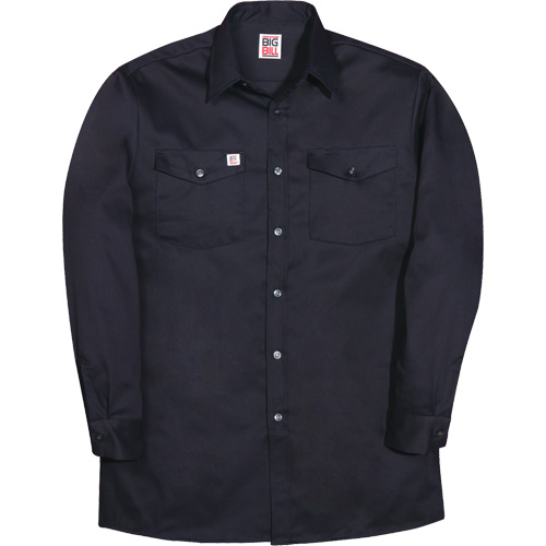 Long-Sleeve Industrial Work Shirt, Men's, Small, Navy Blue Nia-Chem Ltd.