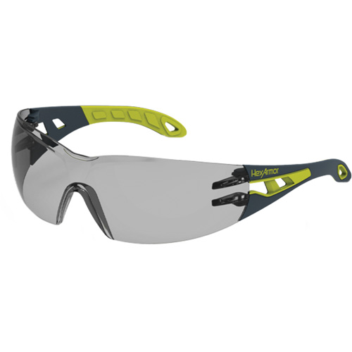 Lunettes de s&eacute;curit&eacute; enveloppantes sans monture MX200, Lentille Gris 23%, Antibu&eacute;e/Anti-&eacute;gratignures, ANSI Z87+/R&eacute;pond ou surpasse la norme CSA Z94.3 Nia-Chem Ltd.