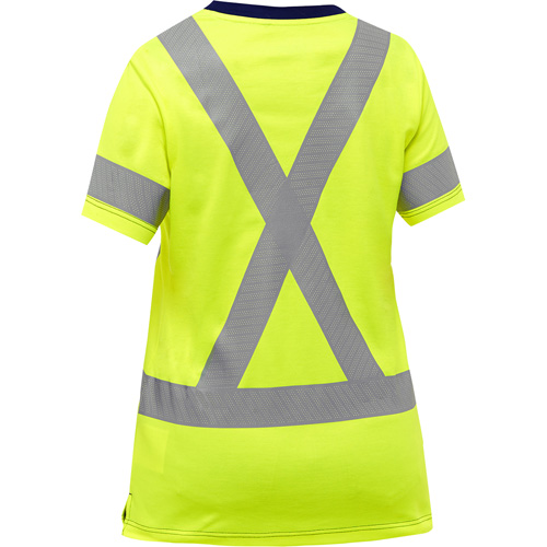 Chemise &agrave; manches courtes et X au dos Bisley pour femmes, Poly-coton, Petit, Jaune lime haute visibilit&eacute; Nia-Chem Ltd.