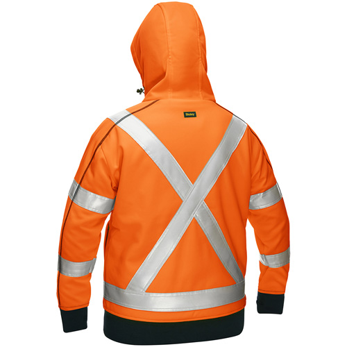 Bisley&reg; X-Back Women's Contoured Full Zip Hooded Sweatshirt with Sherpa Lining, Large, High Visibility Orange Nia-Chem Ltd.
