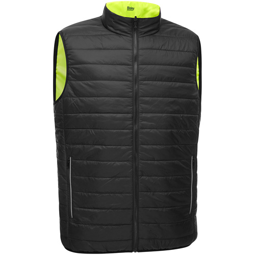 Bisley&reg; X-Back Reversible Puffer Vest, High Visibility Lime-Yellow, 2X-Large, Polyester Nia-Chem Ltd.