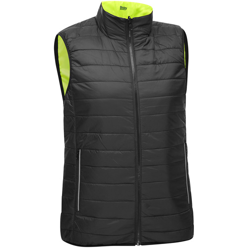 Bisley&reg; X-Back Women's Contoured Reversible Puffer Vest, High Visibility Lime-Yellow, 3X-Large, Polyester Nia-Chem Ltd.