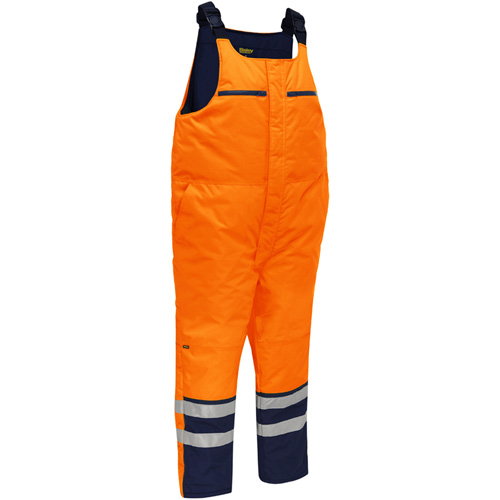 Bisley&reg; Extreme Cold Bib Overall, Polyester, Small, High Visibility Orange Nia-Chem Ltd.