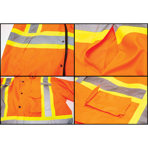 Parka d'hiver imperm&eacute;able 7-en-1, Orange haute visibilit&eacute;, Grand Nia-Chem Ltd.