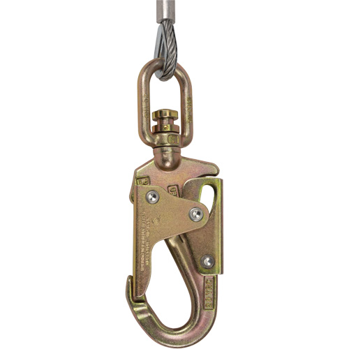 SRL-73302-40LE Cordage de s&eacute;curit&eacute; autor&eacute;tractable, 40', Acier galvanis&eacute;, Pivotant Nia-Chem Ltd.