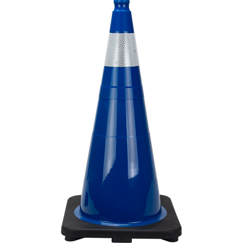 Premium Traffic Cone, 28", Blue, 4" Reflective Collar(s) Nia-Chem Ltd.