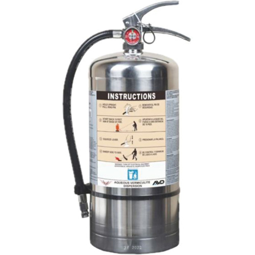 Extincteur pour la protection contre l'incendie de pile Lithium-ion, AVD, Capacit&eacute; 6 L Nia-Chem Ltd.