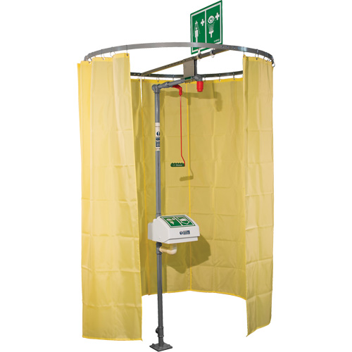 Pipe Mounted Safety Shower Modesty Curtain Nia-Chem Ltd.