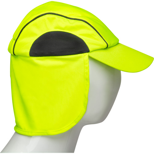 Chapeaux de refroidissement avec voiles pour le cou, Lime haute visibilit&eacute; Nia-Chem Ltd.