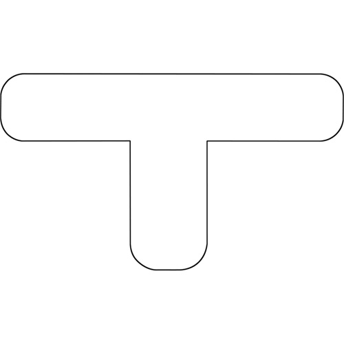 Formes pour le marquage des planchers, T, 9,5" lo x 6,5" la, Blanc, Vinyle Nia-Chem Ltd.