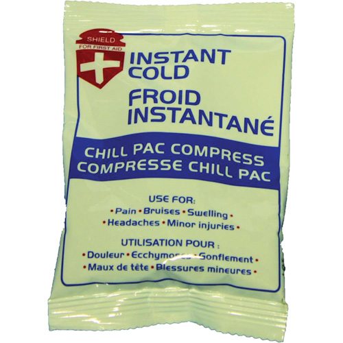 Compresse froide instantan&eacute;e Chill Pac, Froid, Utilisation unique, 4" x 6" Nia-Chem Ltd.