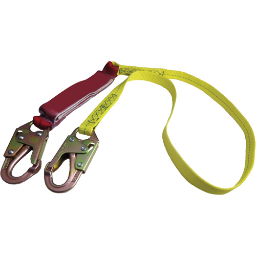 External Energy Absorber Lanyard with 3/4" Hook, 6', Snap Hook Center, Snap Hook Leg Ends, Polyester Nia-Chem Ltd.