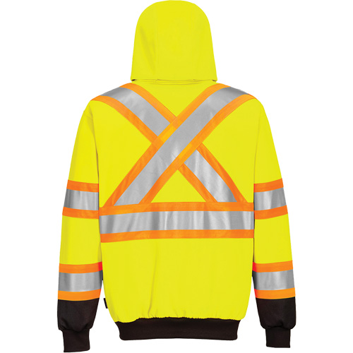 Chandail de s&eacute;curit&eacute; &agrave; capuchon avec bandes contrastantes, Petit, Noir/Jaune lime haute visibilit&eacute; Nia-Chem Ltd.
