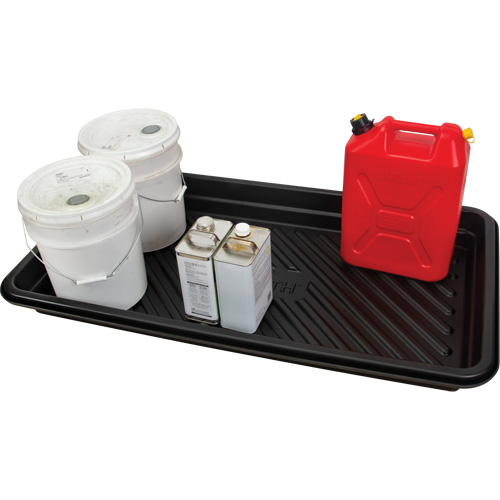 Plateau pour les d&eacute;versements, 24" lo x 48" la x 4,5" h, Cap. de d&eacute;versement 24 gal. US Nia-Chem Ltd.