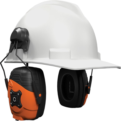 Safety Orange Link 2.0 Bluetooth Earmuffs, Cap Mount Style, 21 dB Nia-Chem Ltd.