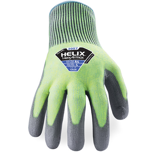 Gants r&eacute;sistant &agrave; la coupe & l'abrasion Helix 2057, Taille 6/T-petit, Calibre 13, Rev&ecirc;tement Polyur&eacute;thane, Enveloppe en PEHP, ASTM ANSI niveau A4/EN 388 niveau C Nia-Chem Ltd.