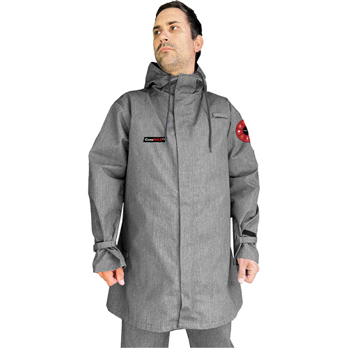 CoreMAX FR 35" Jacket with Attached Hood, 2X-Large, Grey Nia-Chem Ltd.