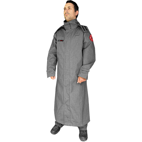 Manteau ignifuge de 52' avec capuchon fixe CoreMAX, Moyen, Gris Nia-Chem Ltd.