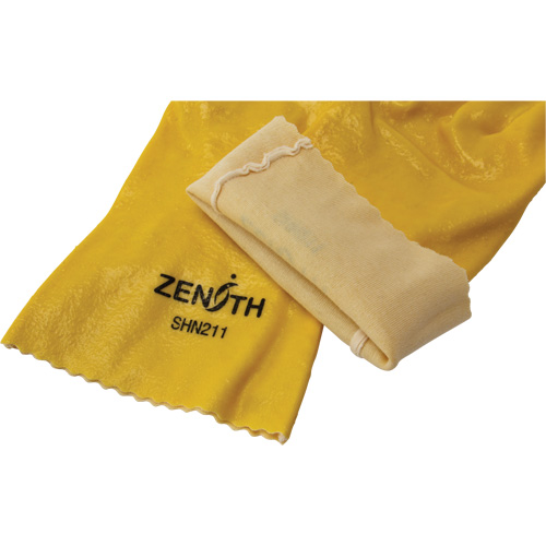 Rough-Finish Chemical-Resistant Gloves, Size 9, 12" L, PVC, Interlock Inner Lining, 47-mil Nia-Chem Ltd.