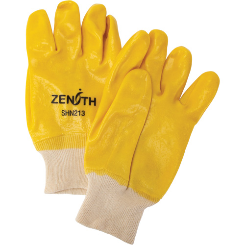 Rough-Finish Chemical-Resistant Gloves, Size 9, 10" L, PVC, Interlock Inner Lining, 47-mil Nia-Chem Ltd.