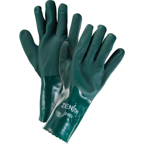 Gants verts &agrave; double enduit, 12" lo, PVC, Doublure en Jersey de coton, 70 mils Nia-Chem Ltd.