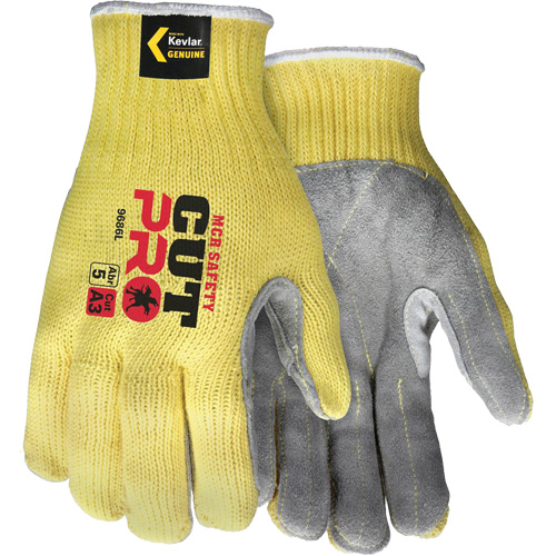 CutPro&reg; Cut Resistant Work Gloves with Split Leather Palm, Size Small, 7 Gauge, Kevlar&reg; Shell, ASTM ANSI Level A3 Nia-Chem Ltd.