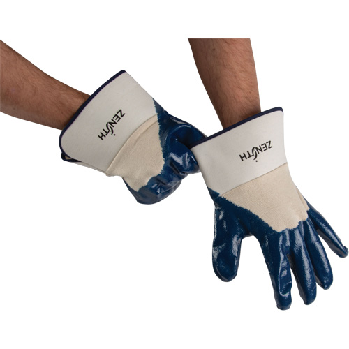 Heavyweight Safety Cuff Gloves, 11/2X-Large, Nitrile Coating, Cotton Shell Nia-Chem Ltd.