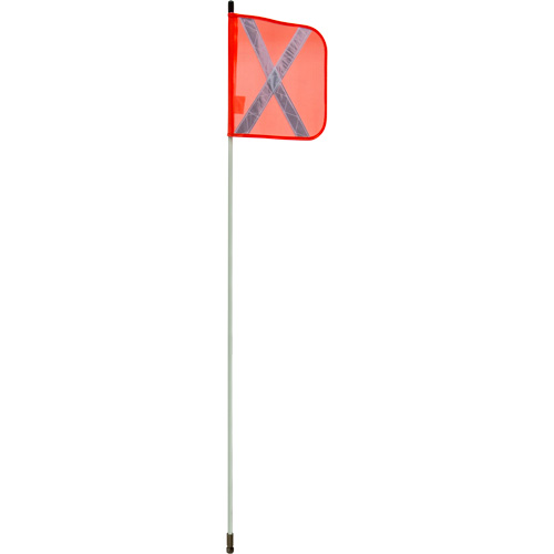 Heavy-Duty Safety Whip, Threaded Mount, 5' High, Orange with Reflective X Nia-Chem Ltd.