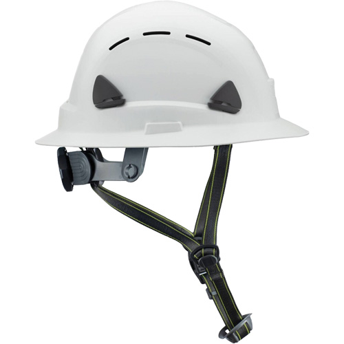 Casque Fibre Metal de style escalade avec bordure compl&egrave;te, R&eacute;pond aux normes CSA type 2, Suspension Rochet, Ventil&eacute; Nia-Chem Ltd.