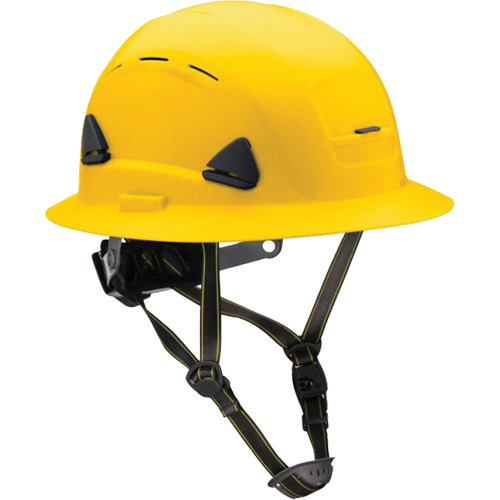 Casque Fibre Metal de style escalade avec bordure compl&egrave;te, R&eacute;pond aux normes CSA type 2, Suspension Rochet, Ventil&eacute; Nia-Chem Ltd.