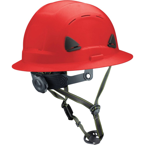 Casque Fibre Metal de style escalade avec bordure compl&egrave;te, R&eacute;pond aux normes CSA type 2, Suspension Rochet, Ventil&eacute; Nia-Chem Ltd.