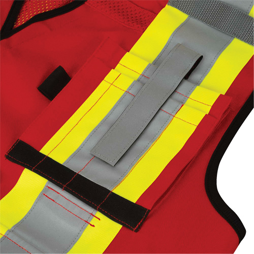 6678 High-Visibility Antimicrobial Mesh-Back Surveyor Vest, Red, Small, Polyester Nia-Chem Ltd.