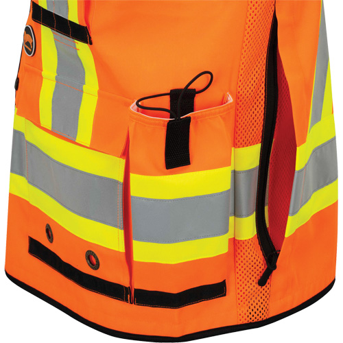 6680 High-Visibility Antimicrobial Mesh-Back Surveyor Vest, High Visibility Orange, Small, Polyester Nia-Chem Ltd.