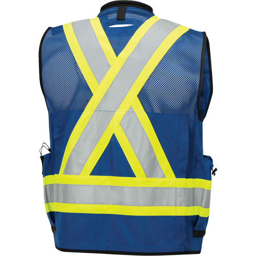 6681 High-Visibility Antimicrobial Mesh-Back Surveyor Vest, Royal Blue, Small, Polyester Nia-Chem Ltd.