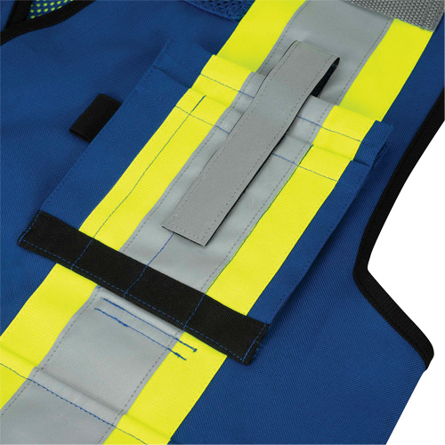 6681 High-Visibility Antimicrobial Mesh-Back Surveyor Vest, Royal Blue, Small, Polyester Nia-Chem Ltd.
