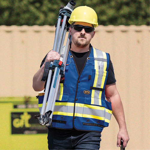6681 High-Visibility Antimicrobial Mesh-Back Surveyor Vest, Royal Blue, Small, Polyester Nia-Chem Ltd.