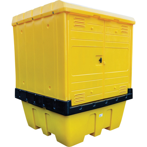 Hard Cover IBC Spill Pallet, 70" L x 70" W x 90" H, 1135 lbs. Load Capacity Nia-Chem Ltd.