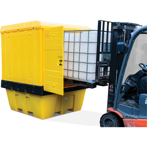 Hard Cover IBC Spill Pallet, 70" L x 70" W x 90" H, 1135 lbs. Load Capacity Nia-Chem Ltd.