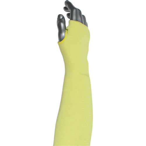 Kut Gard&reg; Single-Ply Cut-Resistant Sleeve with Thumb Hole, Aramid/ATA&reg;, 10", ASTM ANSI Level A4, Yellow Nia-Chem Ltd.